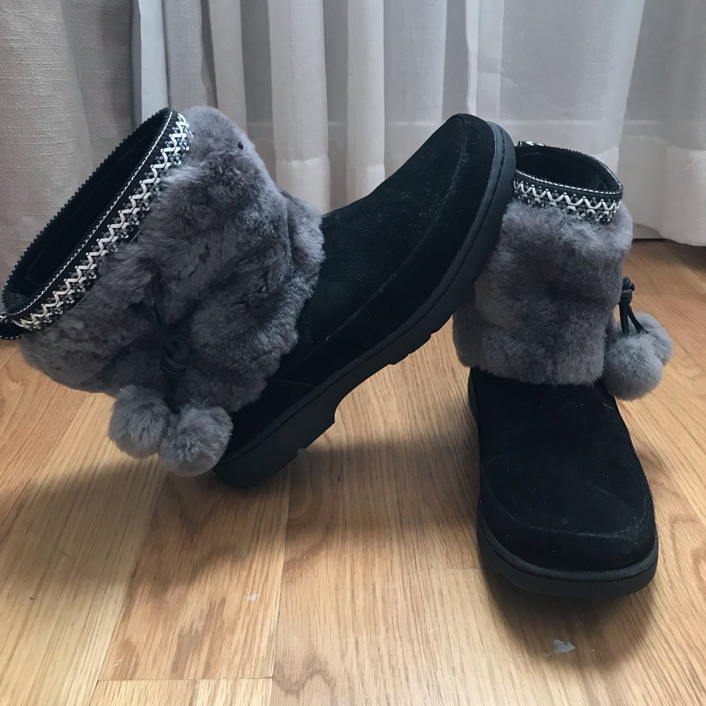 Ugg Short Boots with Pom Poms